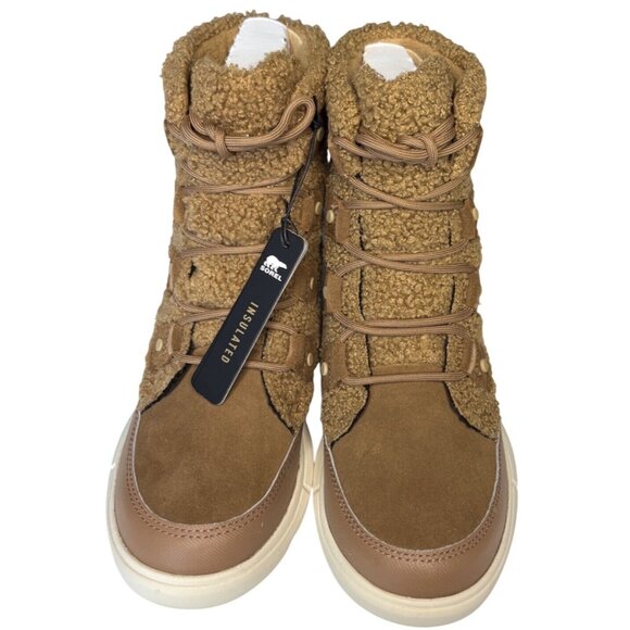 Sorel Explorer II Joan Cozy Winter Boots in Tan with Faux Shearling Upper Size 7 - Picture 5 of 8